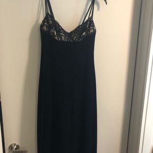 Black velvet beaded gown!